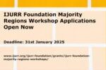 2025 Applications: IJURR Foundation Majority Regions Workshops